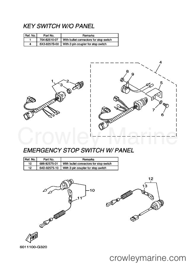 Yamaha Motors RIGGING REMOCON (602R) [999] - SWITCH & PANEL 12