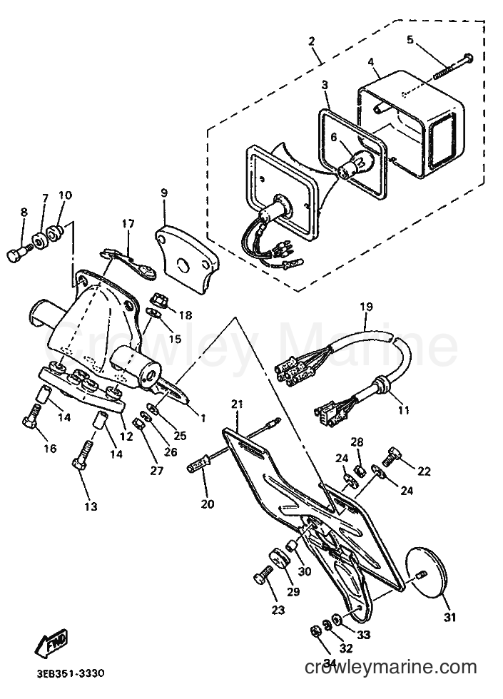 1993 Street Bike SR500 - SR500 (3EB5) [999] - TAILLIGHT