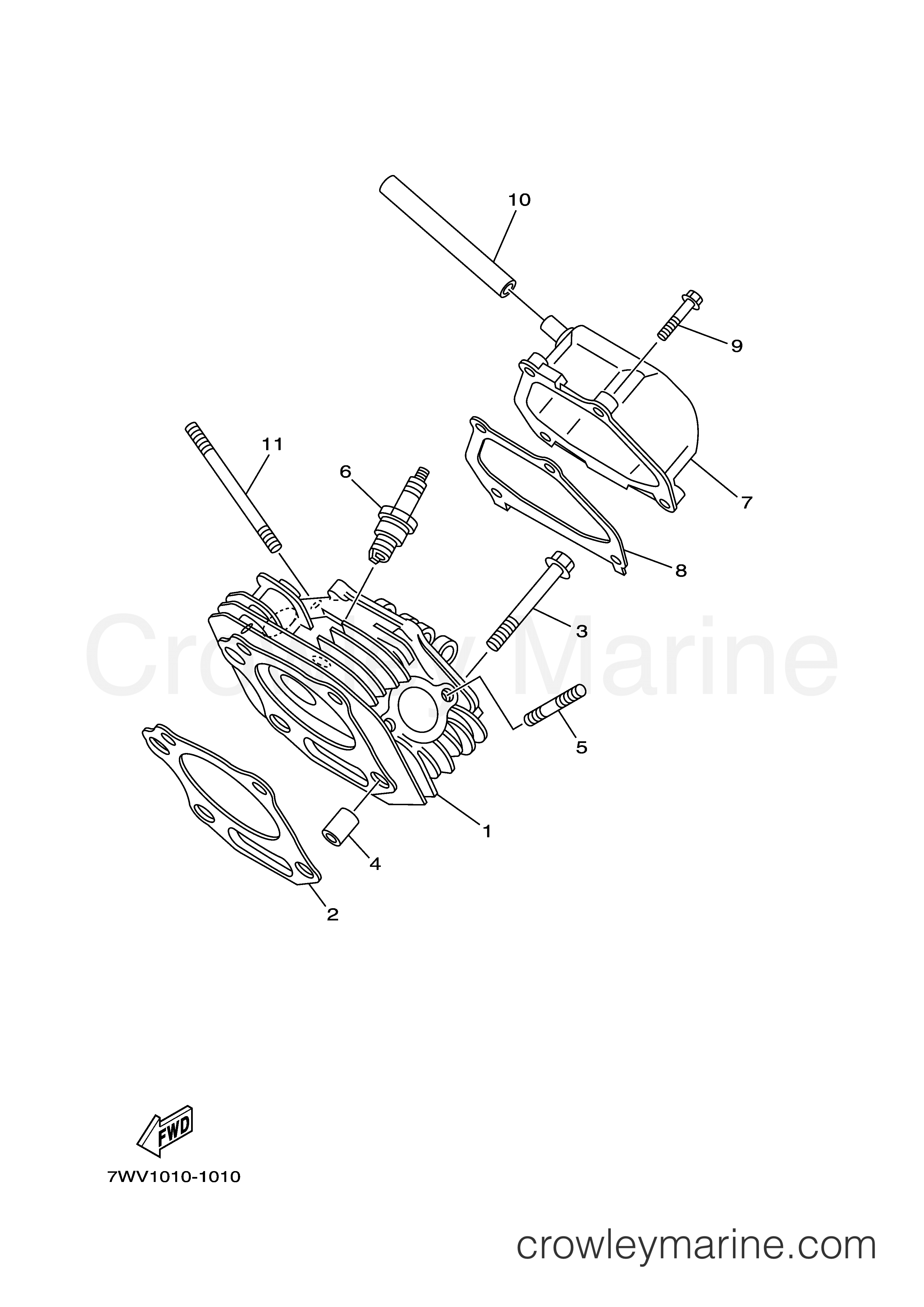Yamaha Motors MZ360K2UPOD - CYLINDER HEAD