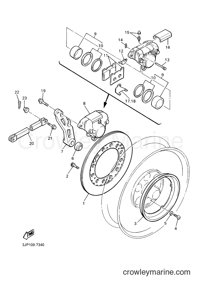 2001 Cruiser VMX12 - VMX12 (3LRD) [010] - REAR BRAKE