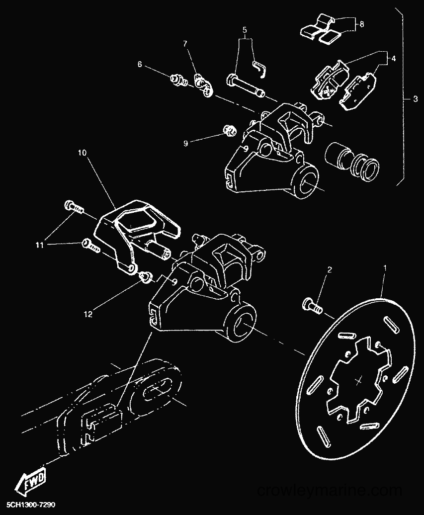 2000 Dirt Bike TT600R - TT600R (5CH3) [010] - REAR BRAKE CALIPER