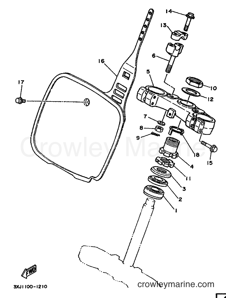 1991 Dirt Bike WR250Z - WR250Z (3RB3) [030] - STEERING
