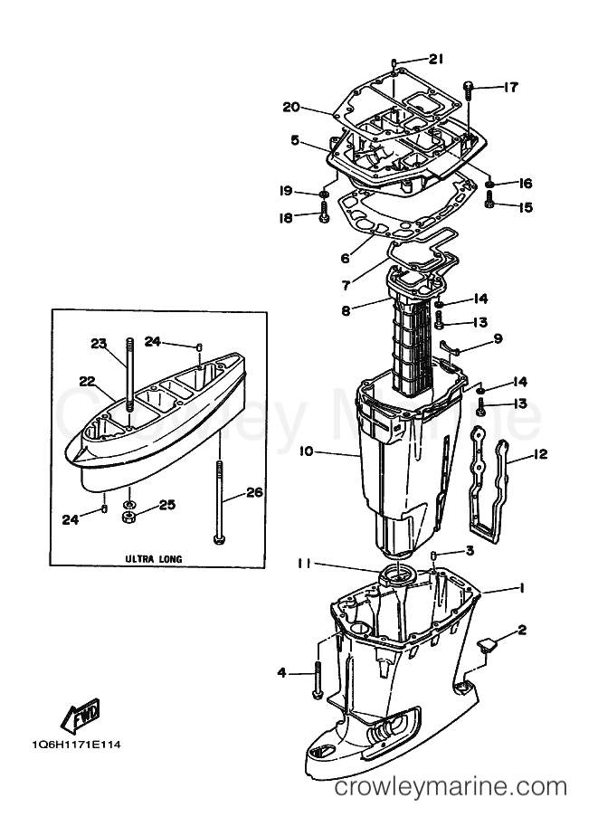 Yamaha Motors 90A (6H1) [030] - UPPER CASING