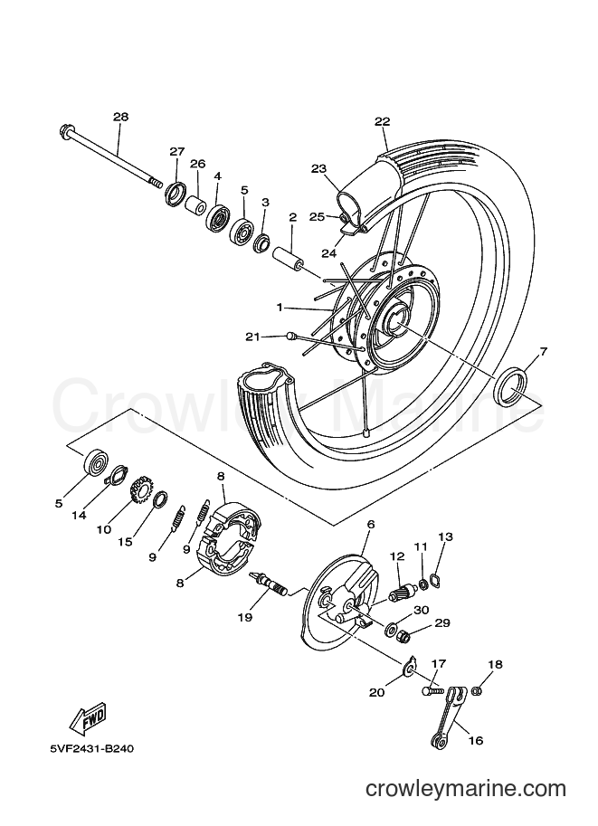Yamaha Motors L-110C (5VF2) [010] - FRONT WHEEL