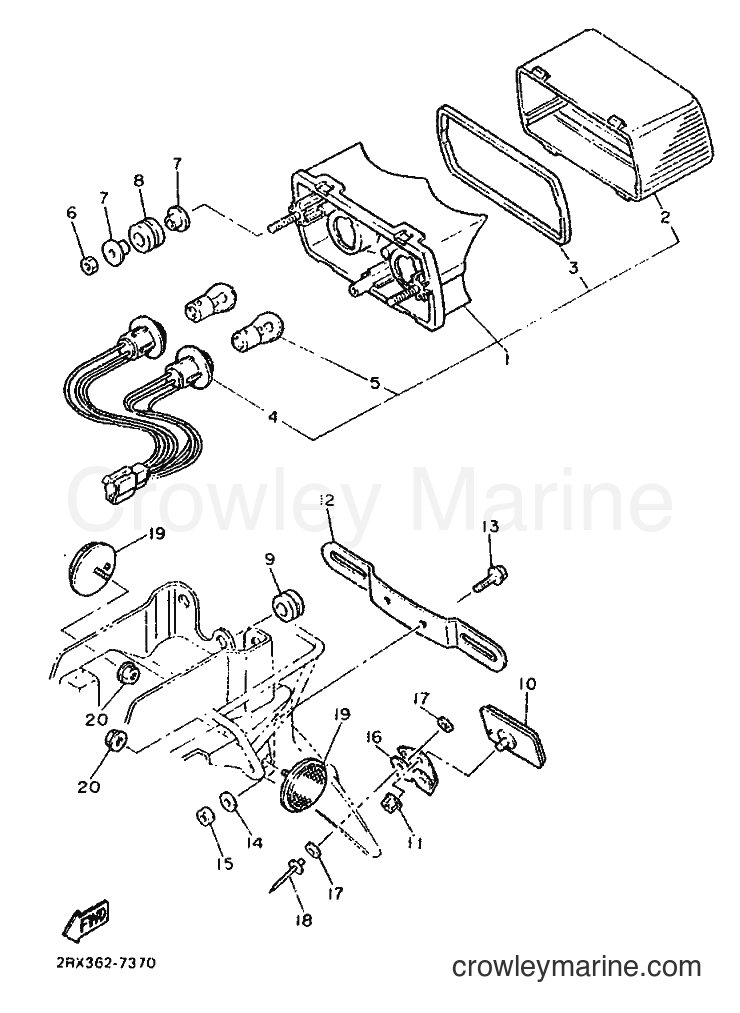 1987 Dirt Bike XT500Z - XT500Z (2RX) [999] - TAILLIGHT