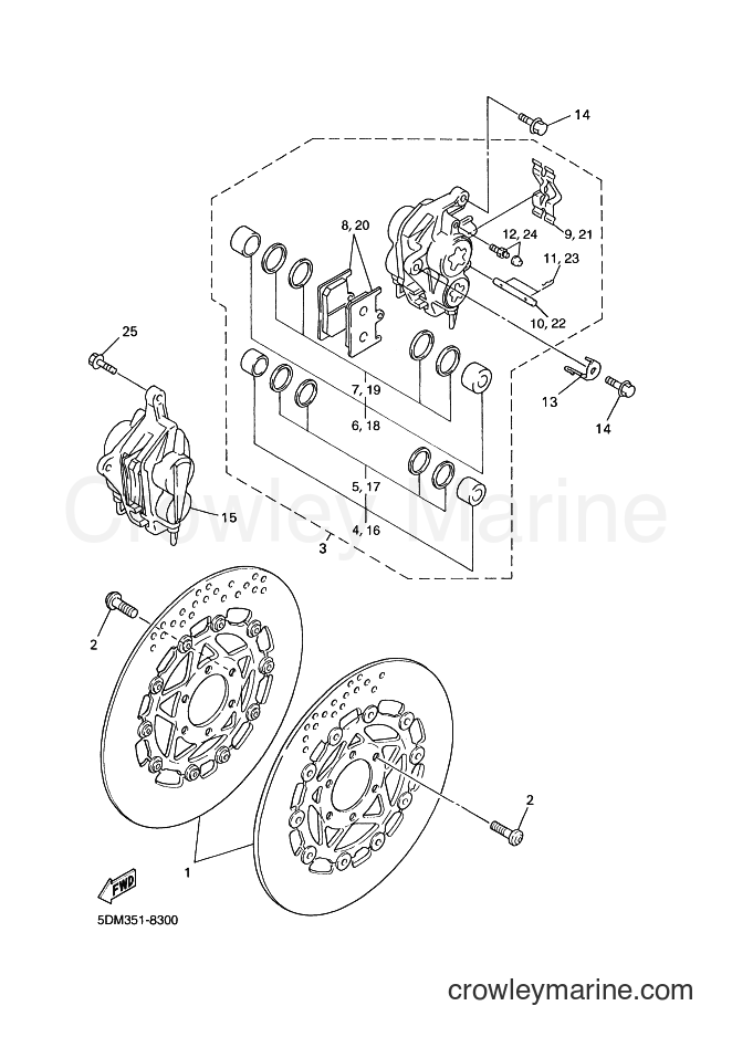 1999 Street Bike FZS600 - FZS600 (5DM4) [030] - FRONT BRAKE CALIPER