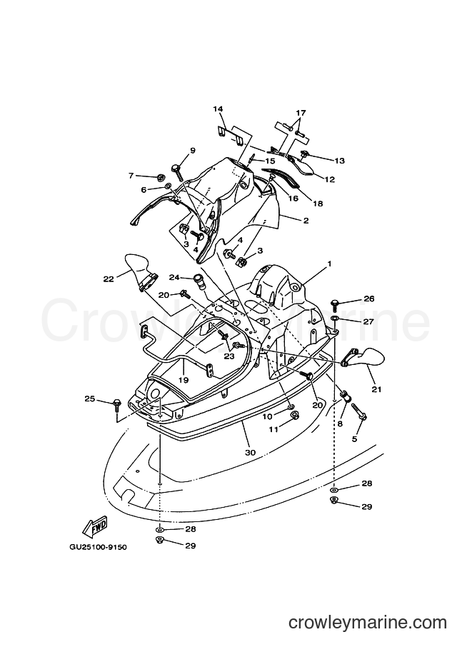 Yamaha Motors XL760X (GU26) [01A] - ENGINE HATCH 1