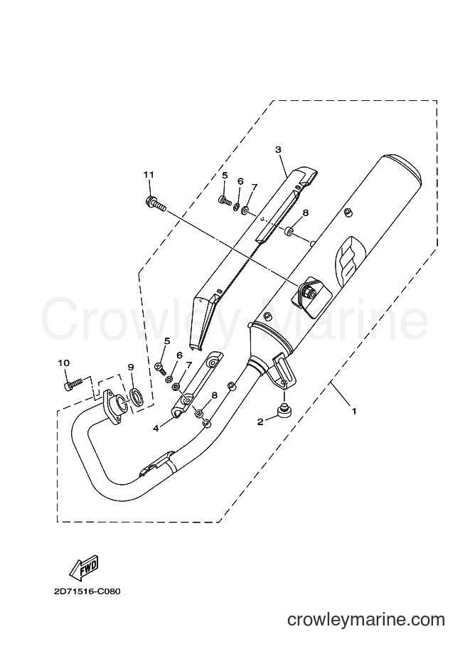 Yamaha Motors YBR125ESD (4P22) [010] - EXHAUST