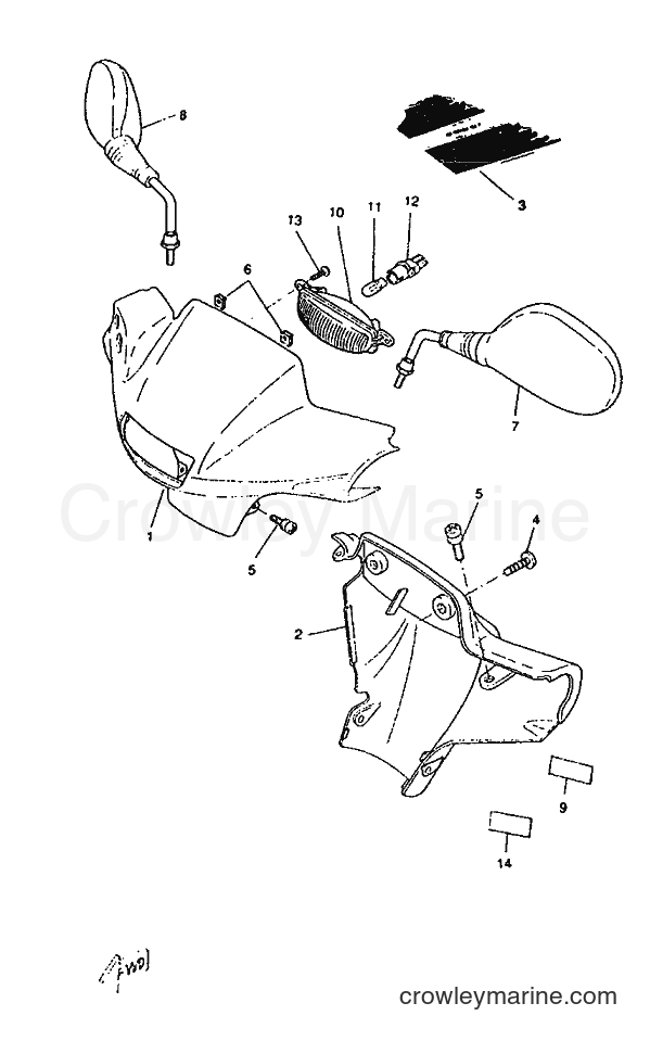 1996 Scooter CW50RS - CW50RS (4VB2) [999] - COWLING 1