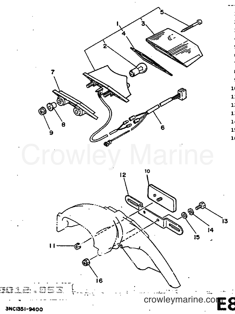 1991 Dirt Bike DT125R - DT125R (3PY3) [999] - TAILLIGHT