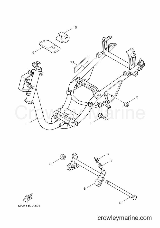 2010 Scooter YW50 - YW50 (5PN8) [010] - FRAME
