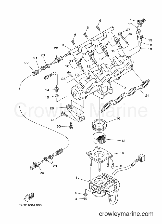 Yamaha Motors FA1800-L (F2S5) [010] - INTAKE 1