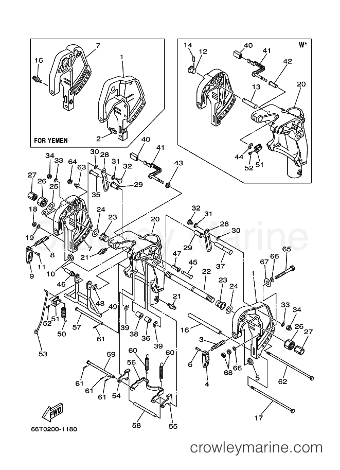 Yamaha Motors (E)40X (66T0) [290] - BRACKET 1