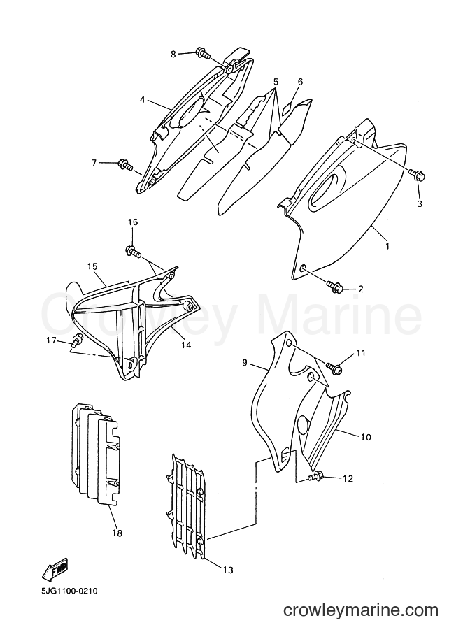 2000 Dirt Bike YZ426F - YZ426F (5JG2) [070] - SIDE COVER