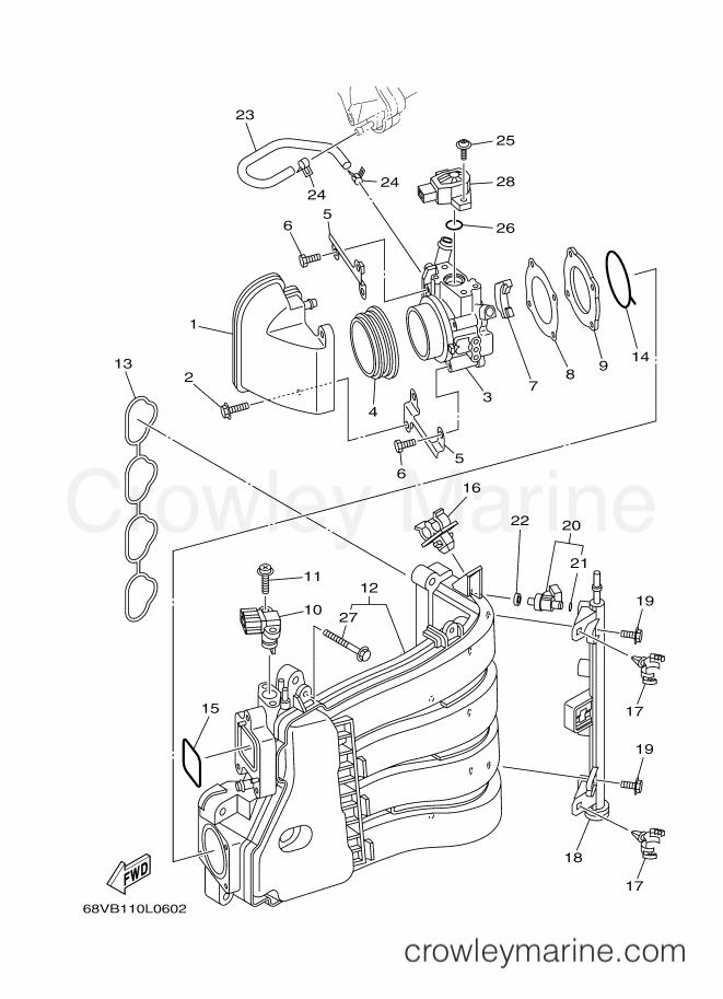 Yamaha Motors F115AETL (68VB) [250] - INTAKE 1