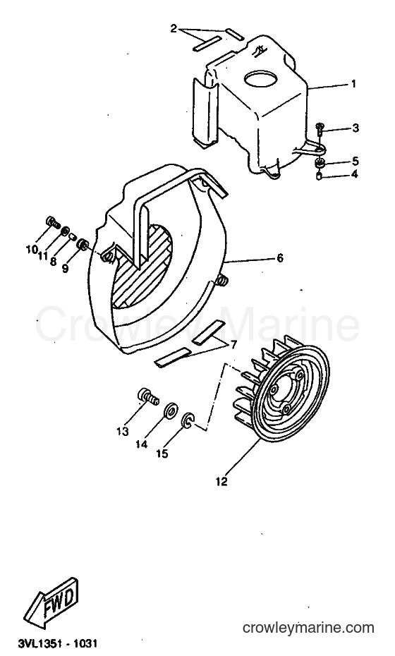 1999 Scooter CW50RS - CW50RS (5JK1) [010] - AIR SHROUD & FAN