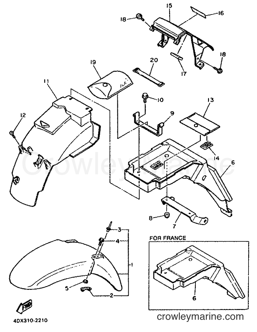 Yamaha Motors FZR400RR (4DX2) [999] - FENDER