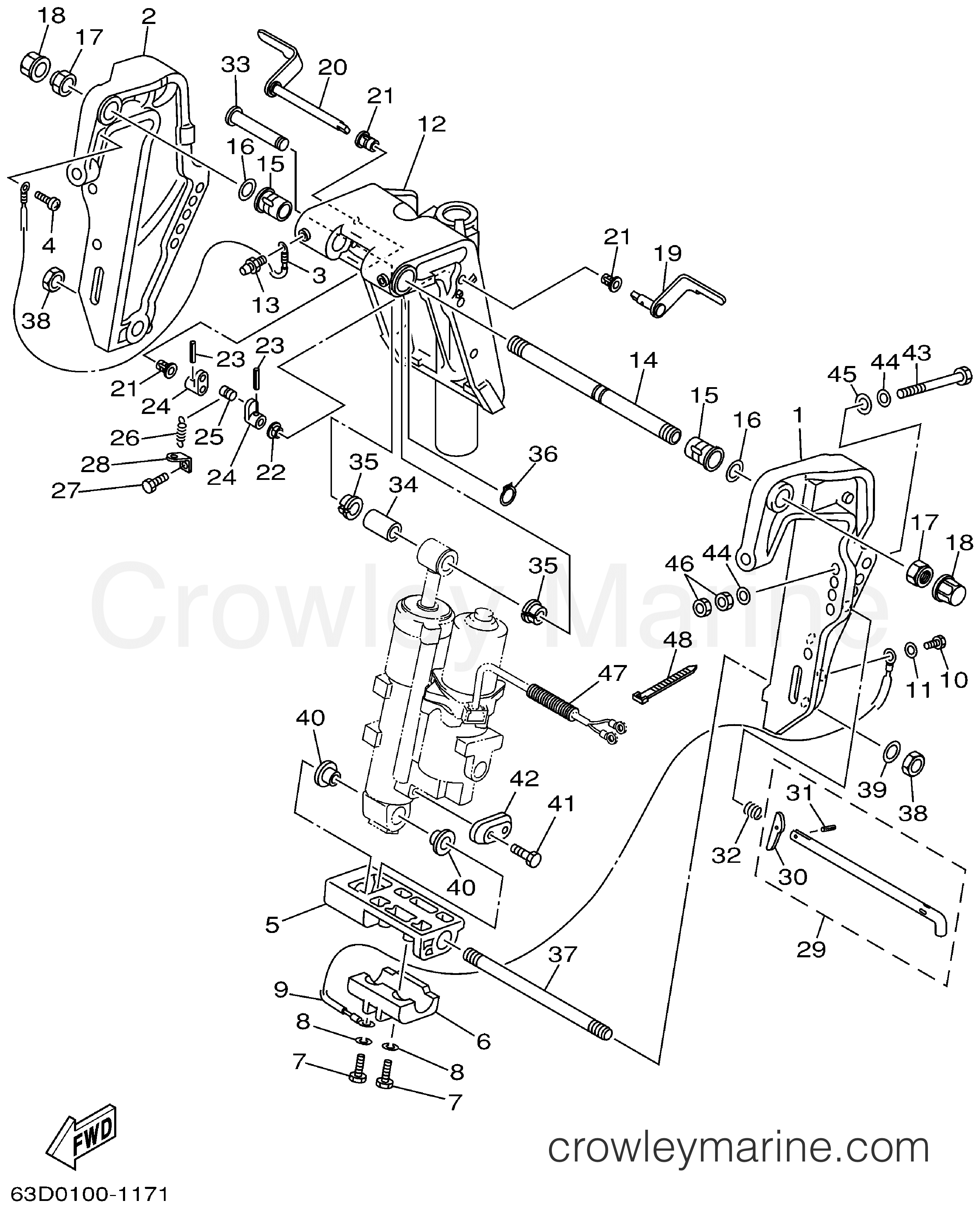 Yamaha Motors 50TLRA - BRACKET 1