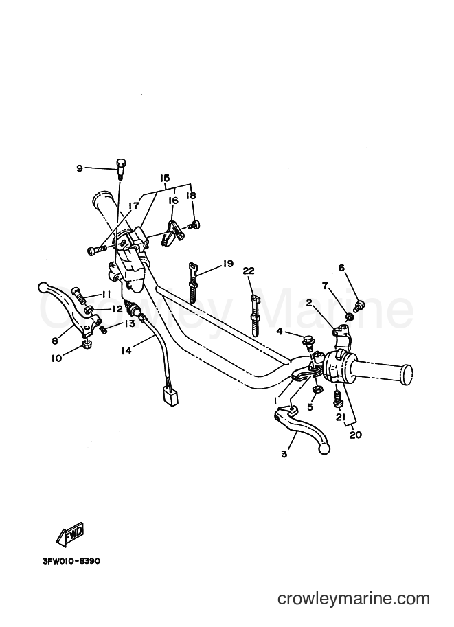1995 Dirt Bike DT200R - DT200R (3CJ7) [010] - HANDLE SWITCH & LEVER