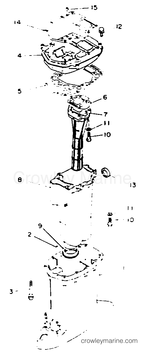 Yamaha Motors 50EJRR - UPPER CASING