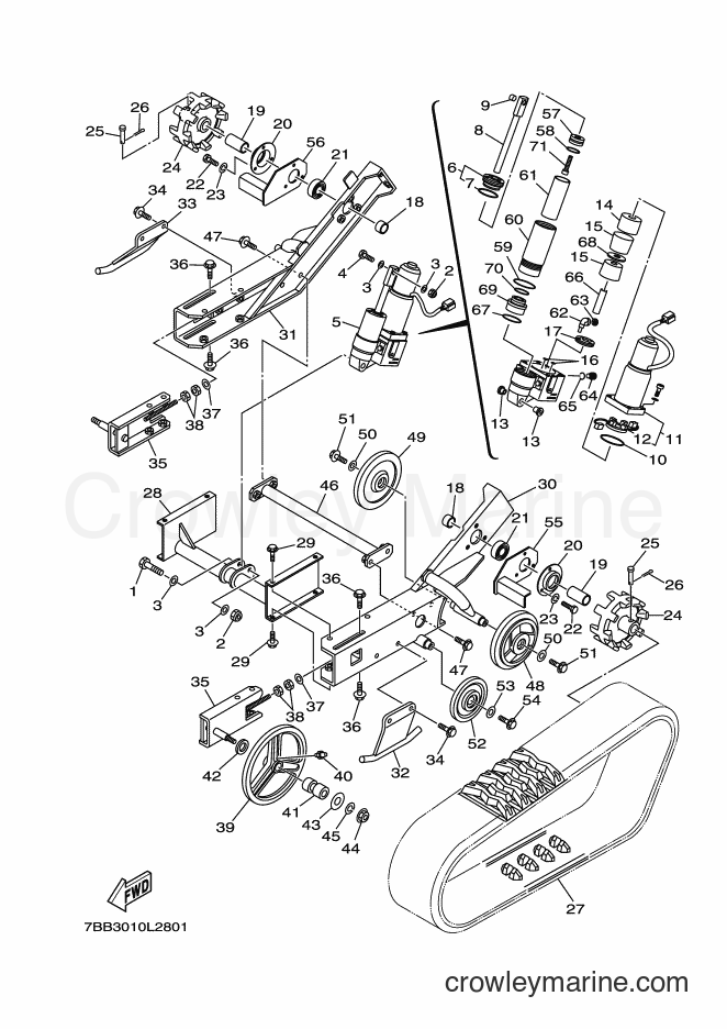 2012 Snowblower YS1390A - YS1390A (7BB3) [010] - TRACK & SPROCKET WHEEL