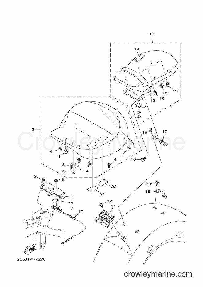Yamaha Motors XV1900CFD (2C5X) [020] - SEAT