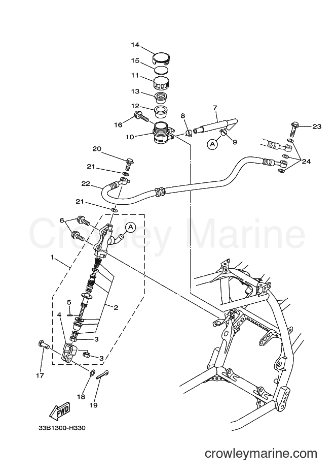 2009 ATV YFM250R - YFM250R (33B2) [010] - REAR MASTER CYLINDER