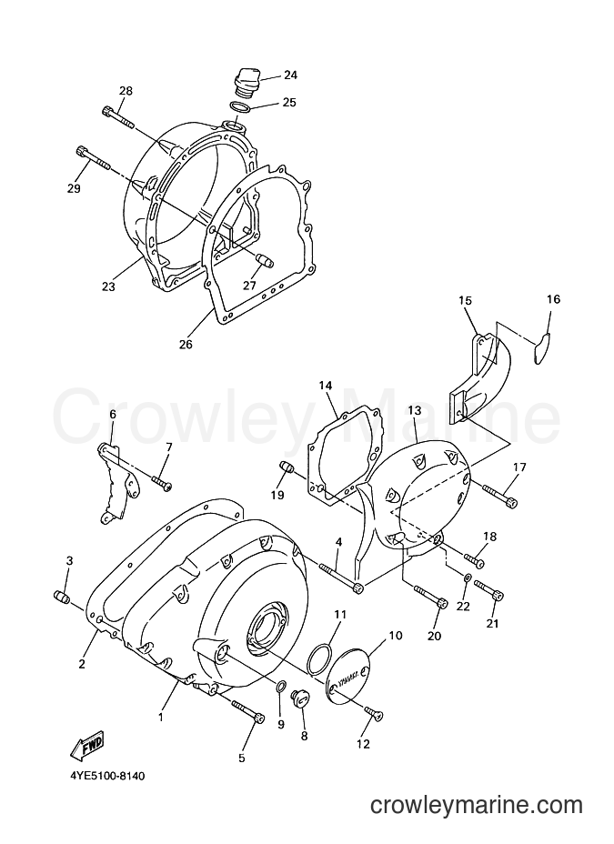 Yamaha Motors XVZ1300A (4YP4) [120] - CRANKCASE COVER 1