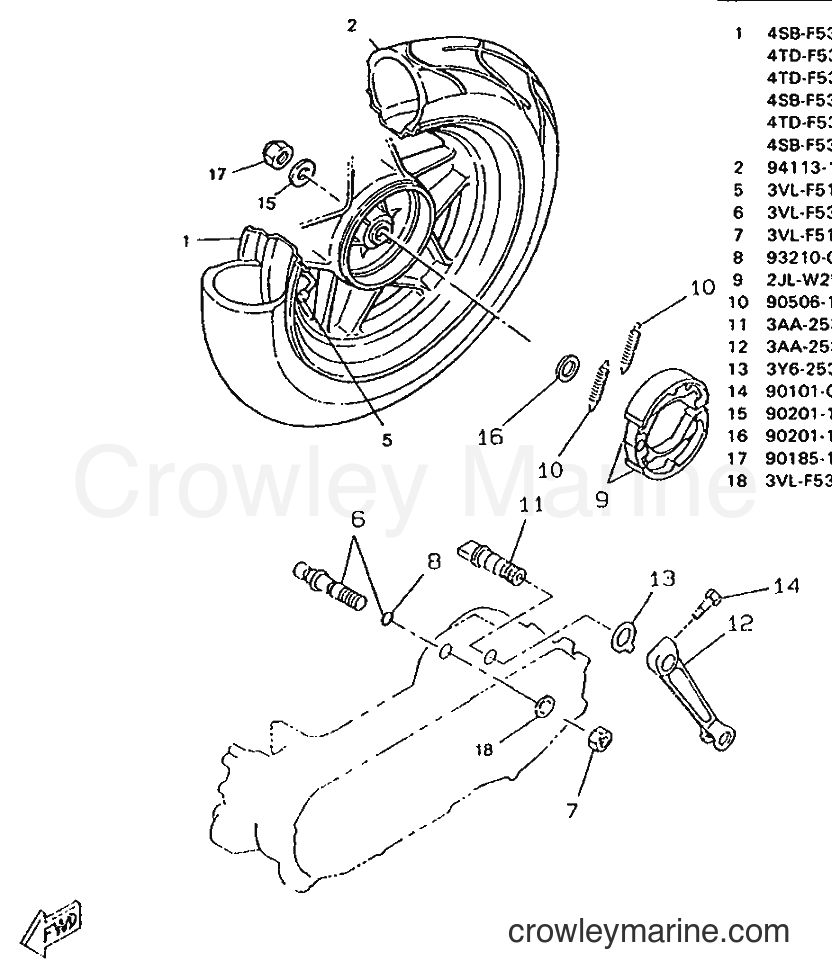 1995 Scooter CW50RS - CW50RS (4TD3) [999] - REAR WHEEL