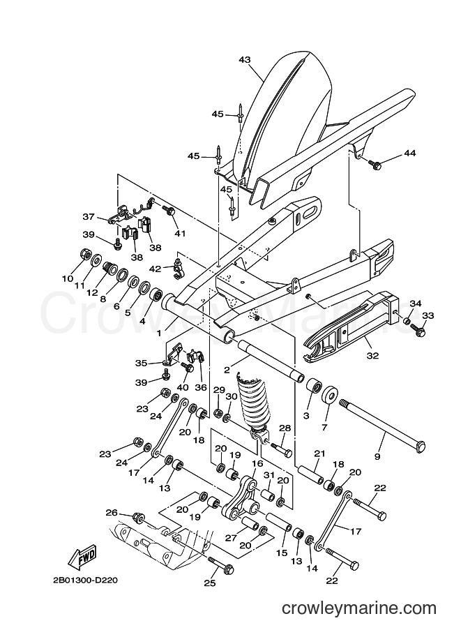 Yamaha Motors TDM900A (2B01) [010] - REAR ARM