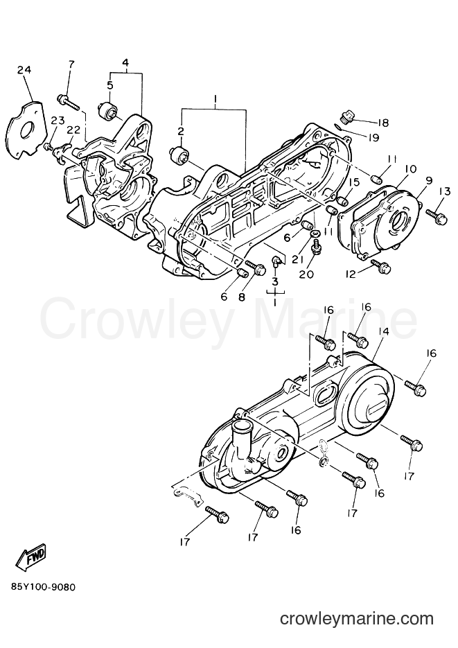 1989 Snowmobile SV80 - SV80 (85Y1) [010] - CRANKCASE