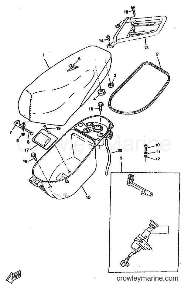 1998 Scooter CW50RS - CW50RS (5CX1) [010] - SEAT & CARRIER
