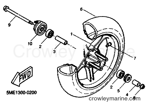 2001 Scooter YQ100 - YQ100 (5ME4) [090] - FRONT WHEEL