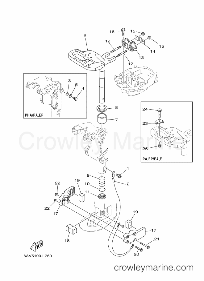 Yamaha Motors T9.9XPHA-2012 (6AV5) [280] - BRACKET 3