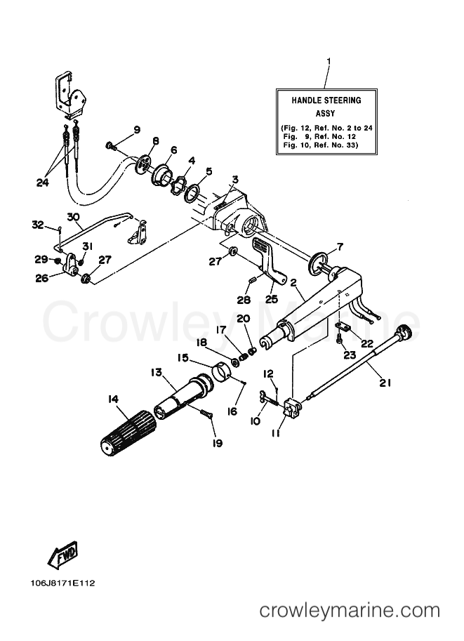 Yamaha Motors 30D (6J8) [030] - STEERING