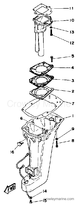 Yamaha Motors 15LD - UPPER CASING