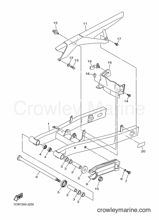Yamaha Motors XJ6S (36C1) [010] - REAR ARM