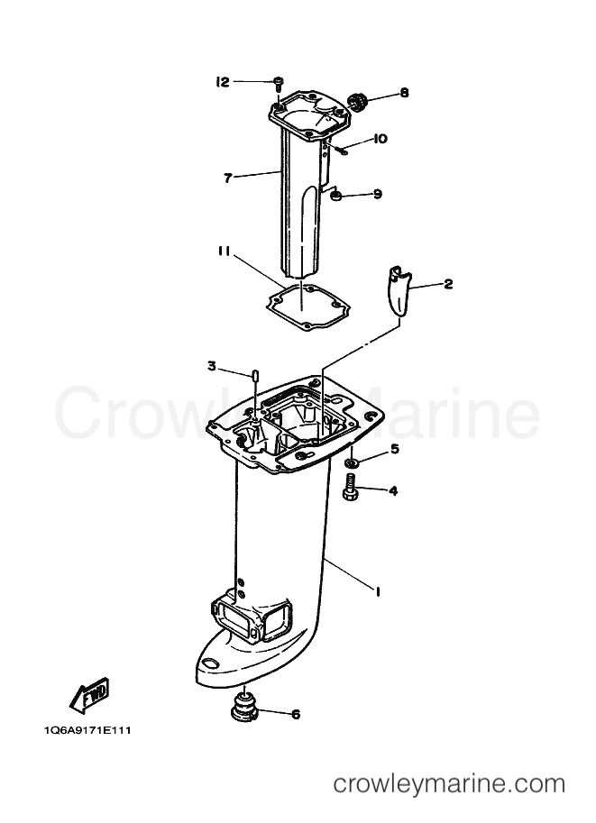 Yamaha Motors 20C (6A90) [010] - UPPER CASING