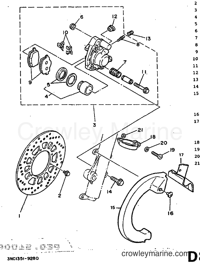1991 Dirt Bike DT125R - DT125R (3PY3) [999] - FRONT BRAKE CALIPER