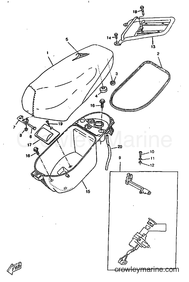 1998 Scooter CW50RSX - CW50RSX (5CD3) [010] - SEAT & CARRIER