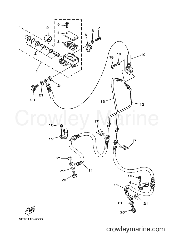 1999 ATV YFM400FWB - YFM400FWB (5EH4) [010] - FRONT MASTER CYLINDER