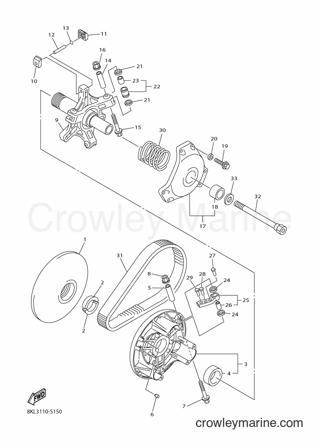 Yamaha Motors RX10ST2 (8KL3) [020] - PRIMARY SHEAVE