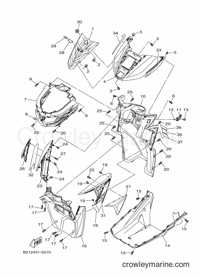 Yamaha Motors LNR125 (B212) [010] - LEG SHIELD