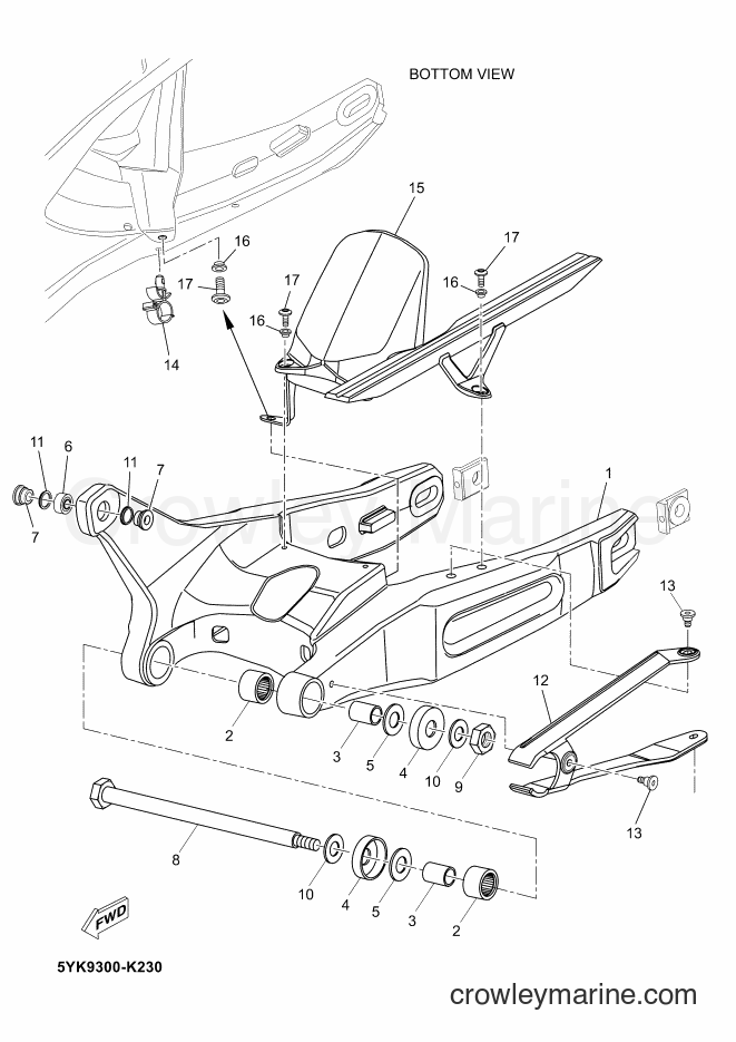 2012 Street Bike MT03 - MT03 (2BF1) [010] - REAR ARM