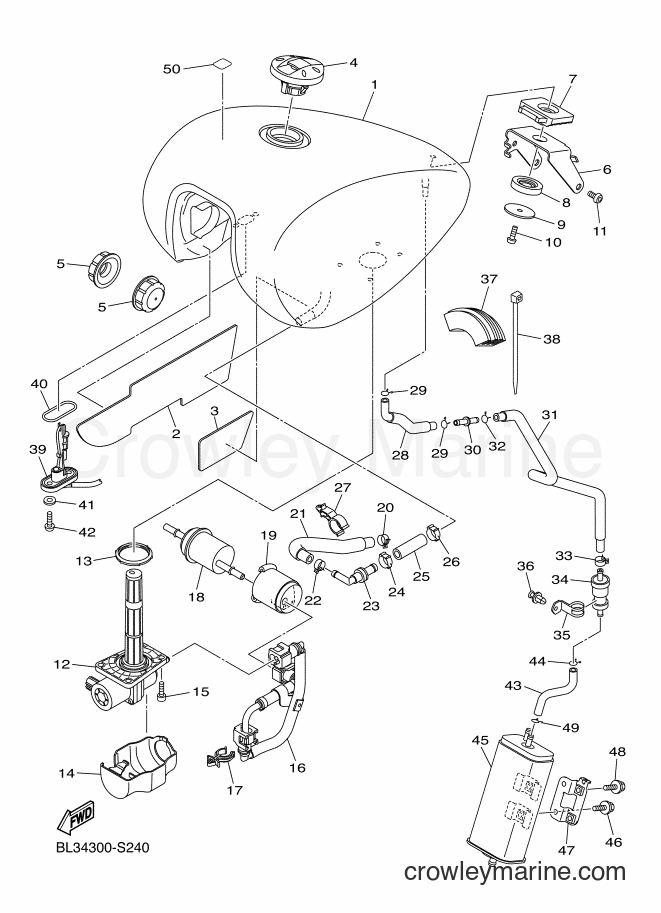 2017 Cruiser XVS950XR-A - XVS950XR-A (BL34) [010] - FUEL TANK