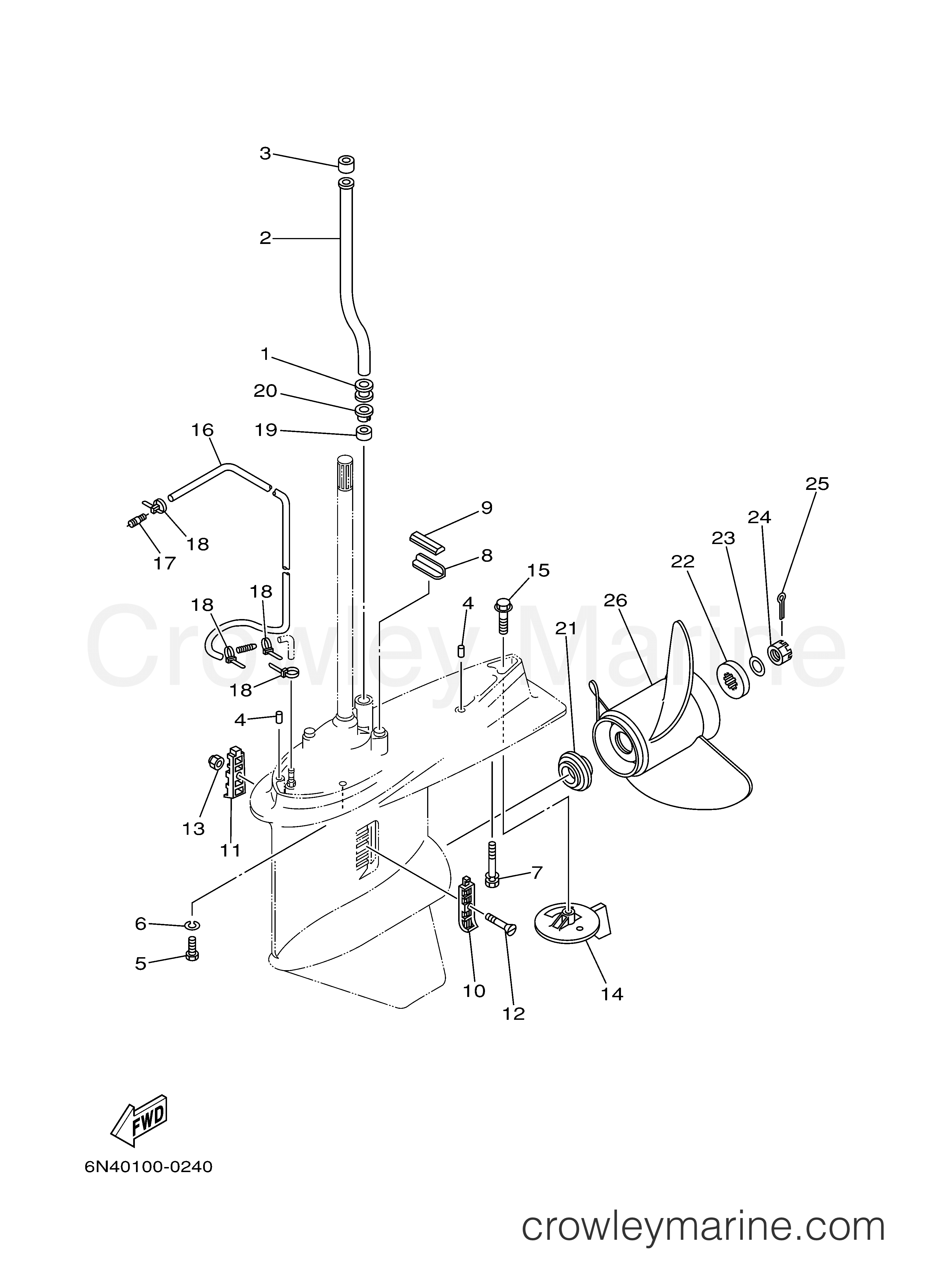 Yamaha Motors L130TXRY - LOWER CASING DRIVE 4