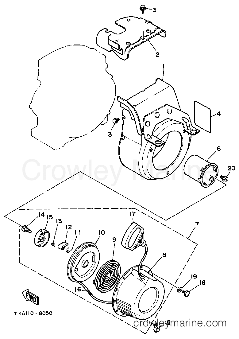 Yamaha Motors YS624TM - AIR SHROUD-STARTER