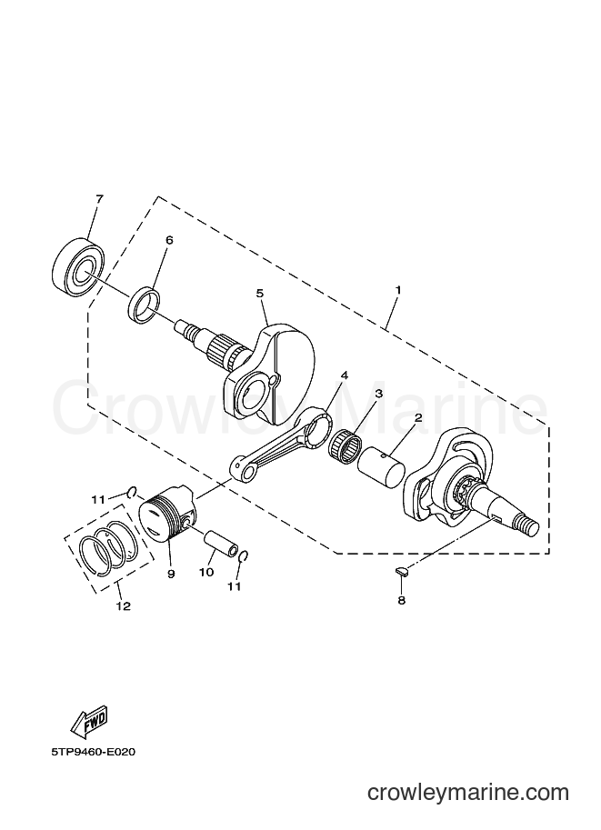 2006 Scooter T110C - T110C (5TP9) [010] - CRANKSHAFT & PISTON