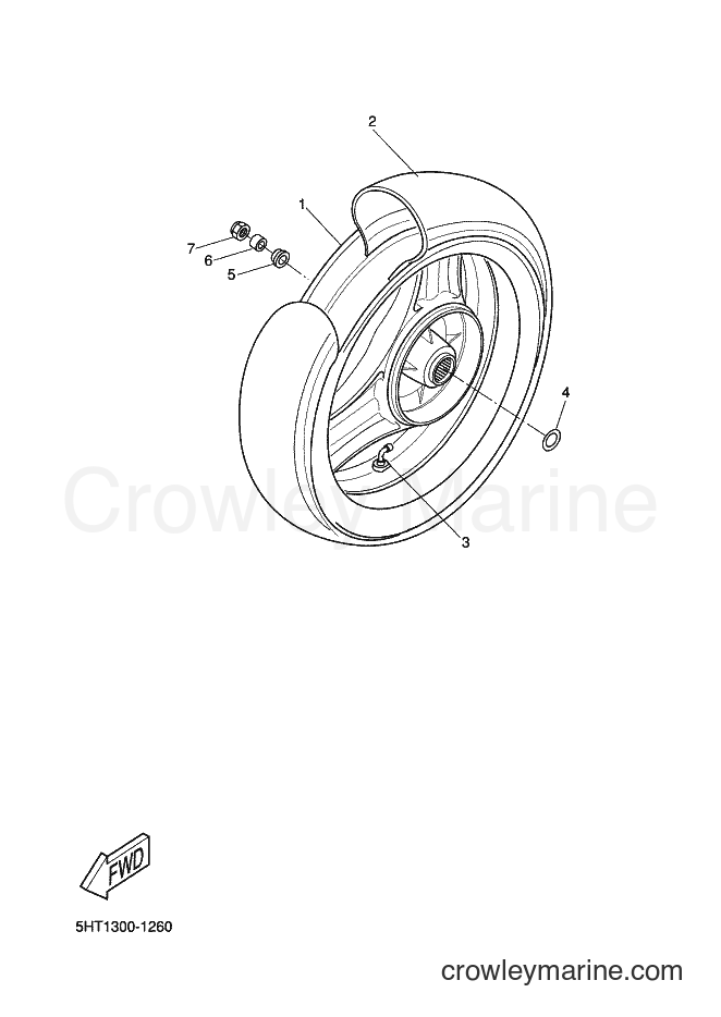 2002 Scooter XQ125 - XQ125 (5HT4) [040] - REAR WHEEL