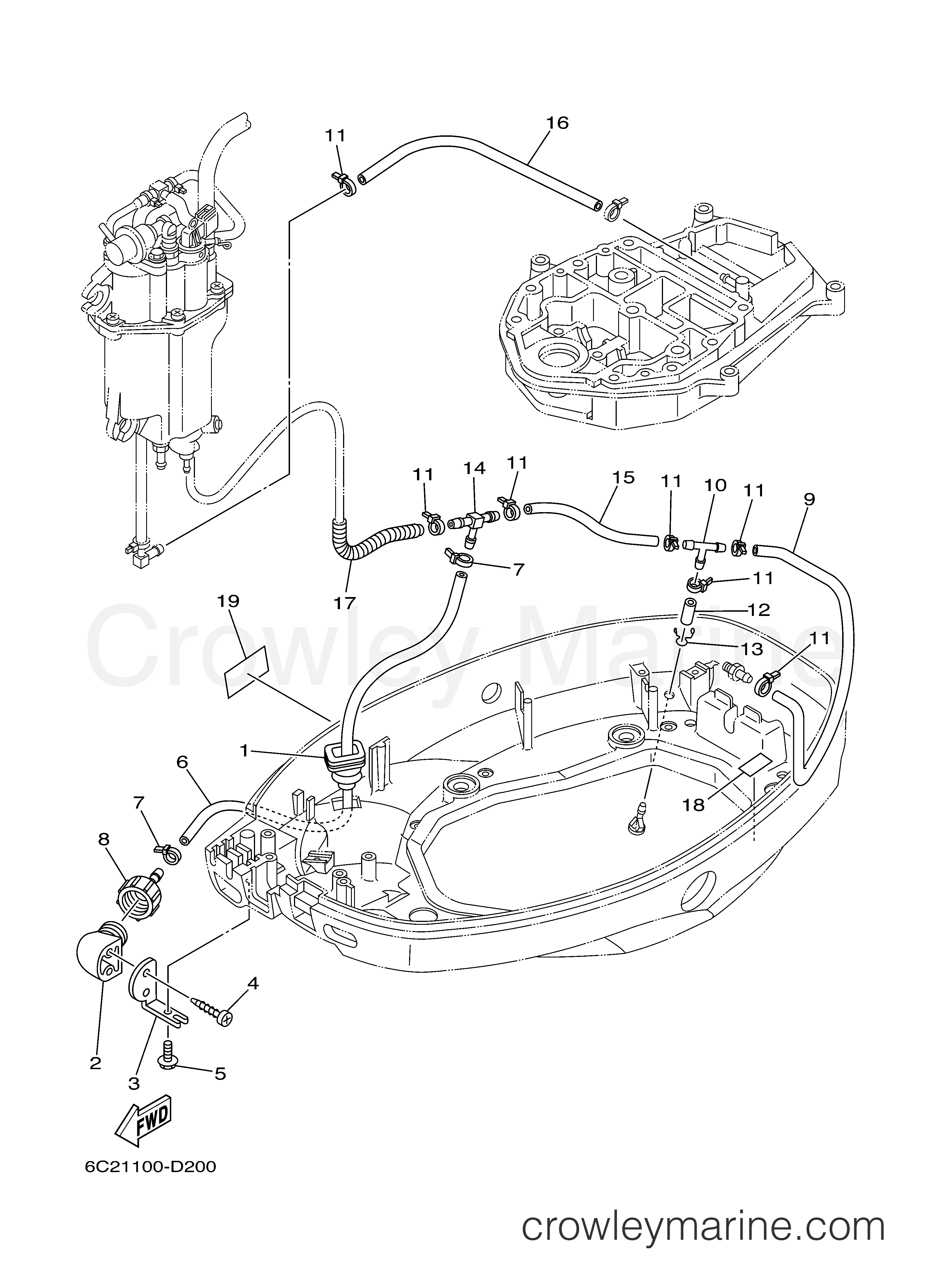 Yamaha Motors F60TJRD - BOTTOM COWLING 2